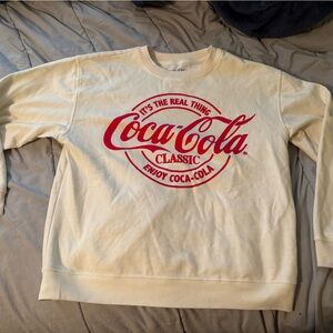 creme colored coca cola crewneck